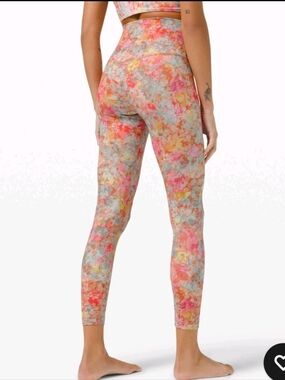 Lululemon  Align High-Waist Floral Print Leggings in Pink & Coral
